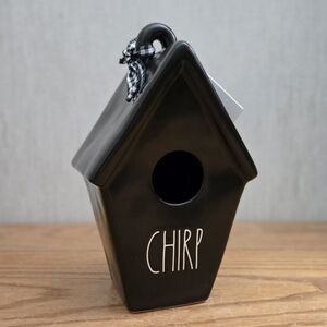 🏷️ B1G1 FREE 🏷️ Rae Dunn Black CHIRP Birdhouse